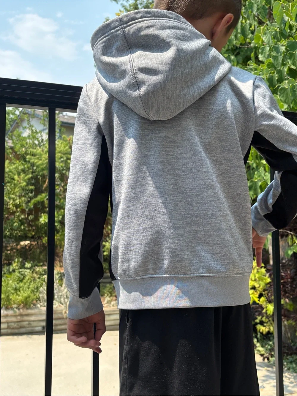 Nike Light Gray Hoodie with Black Logo